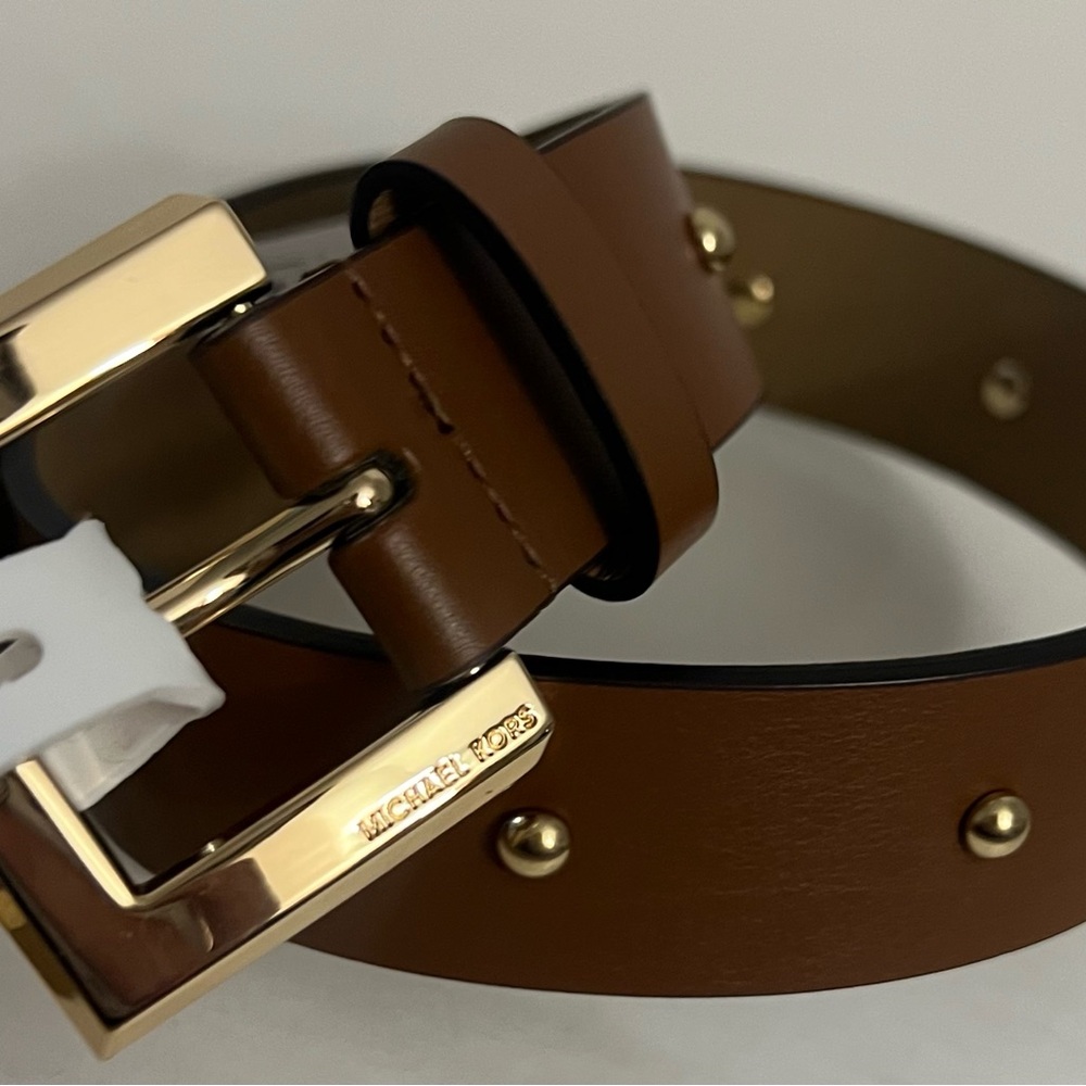 Michael Kors Leather Belt Brown Size Large - Picture 15 of 16